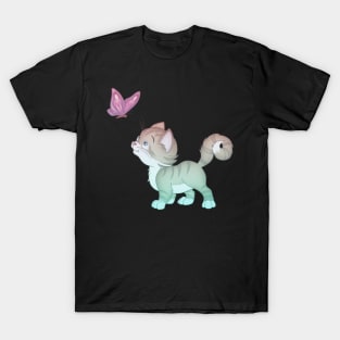 Cat and butterfly T-Shirt